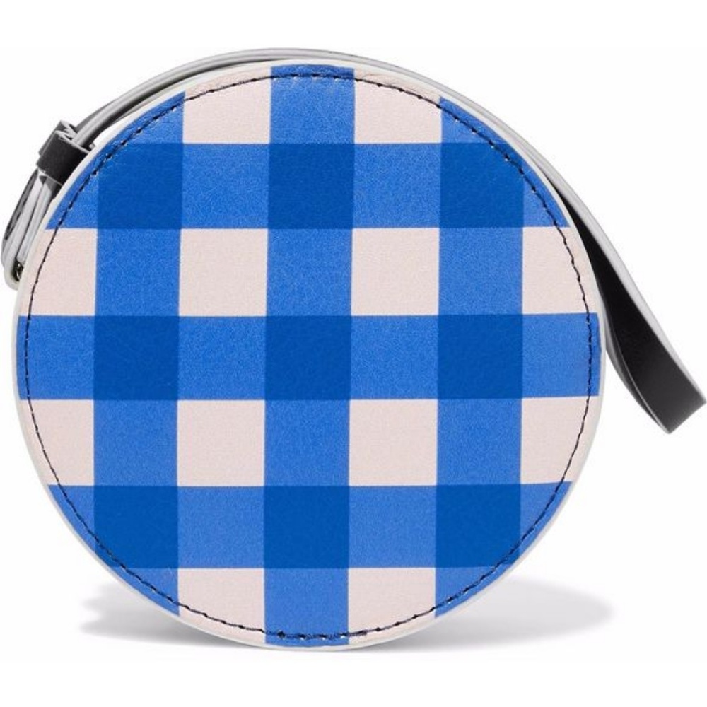 Diane von Furstenberg circle gingham leather pouch